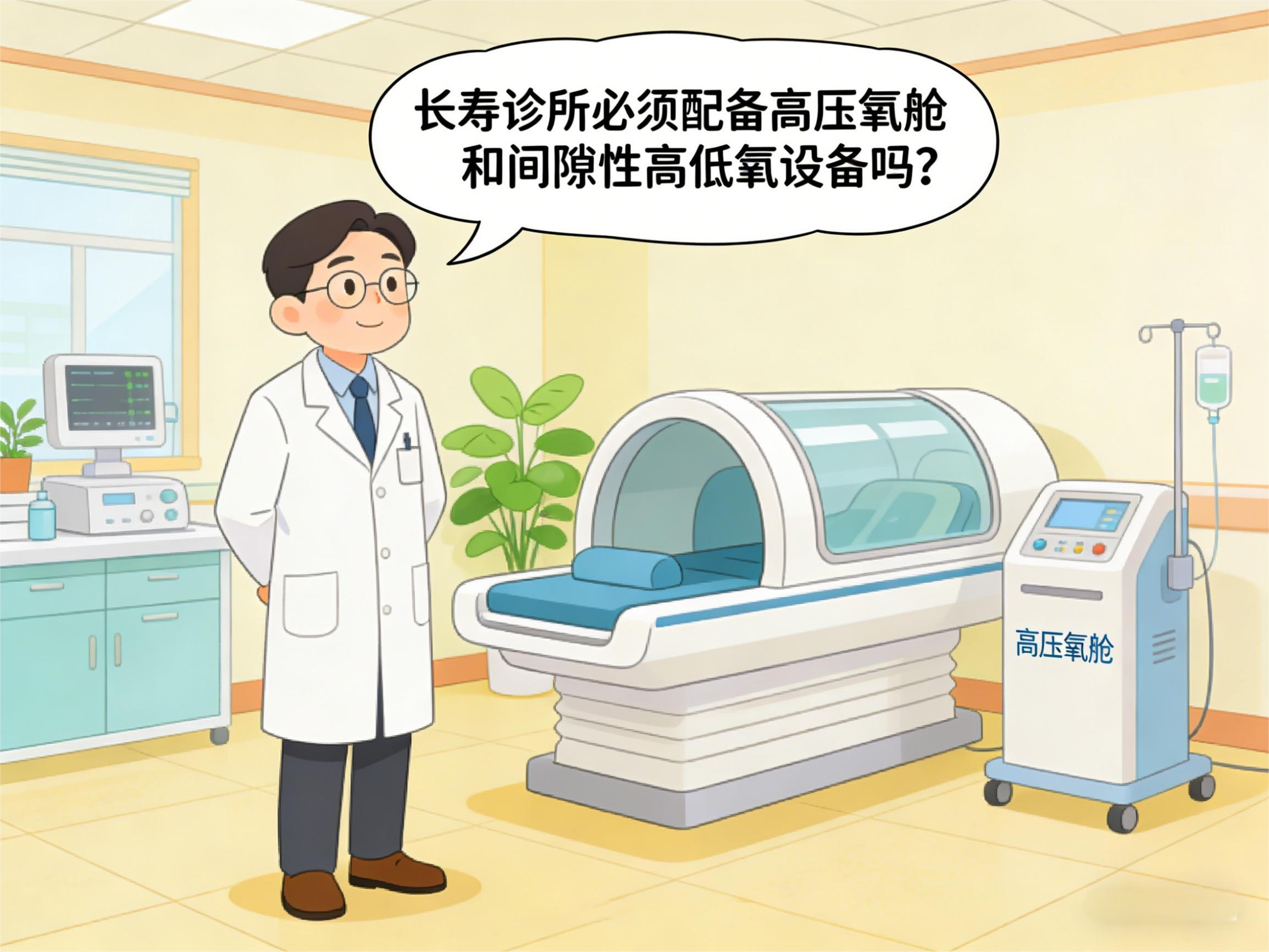 长寿诊所必须配置高压氧舱和间歇性高低氧设备吗？