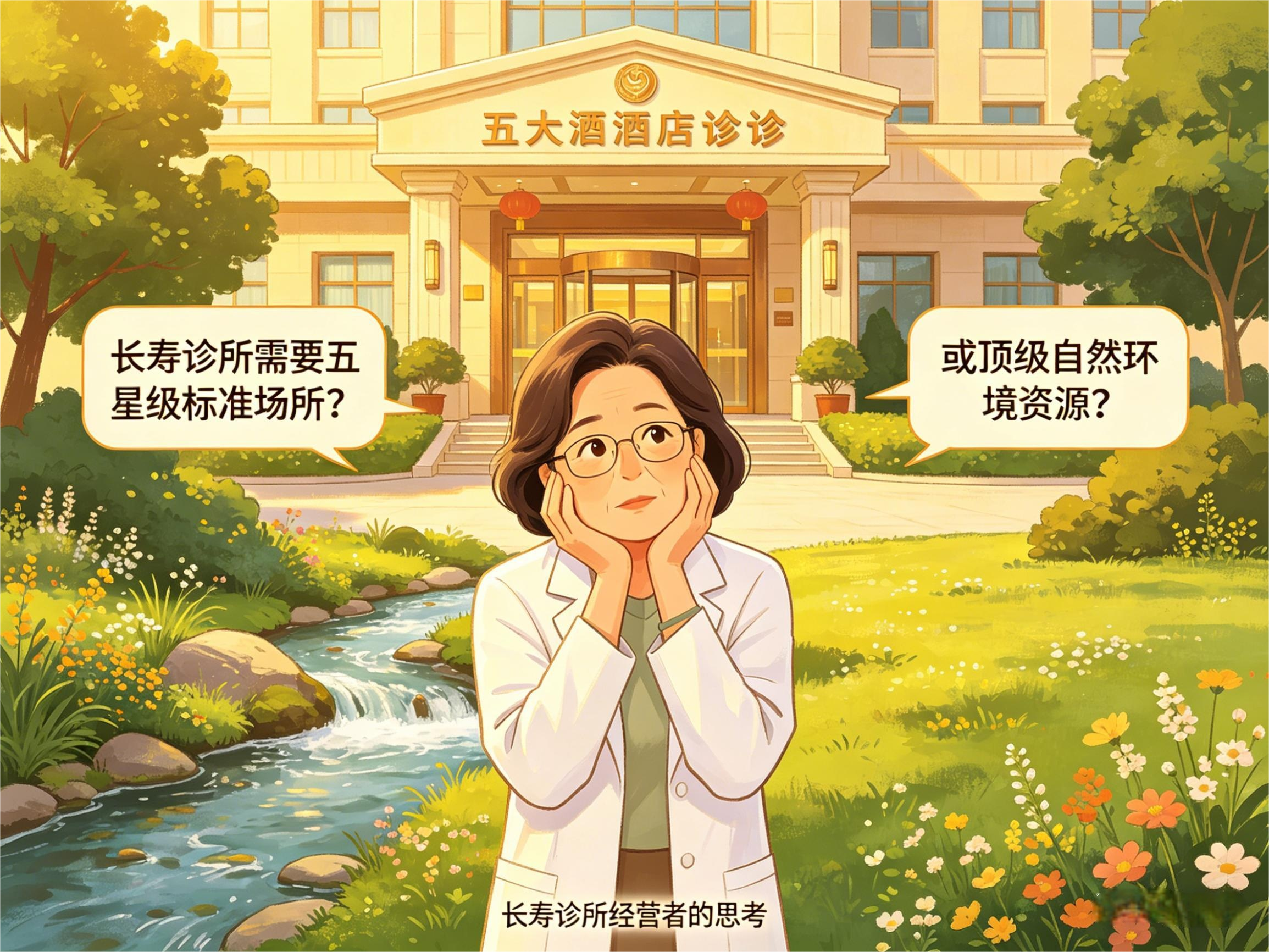 长寿诊所是否需要配置五星级标准的豪华装修以及顶级的自然环境资源？