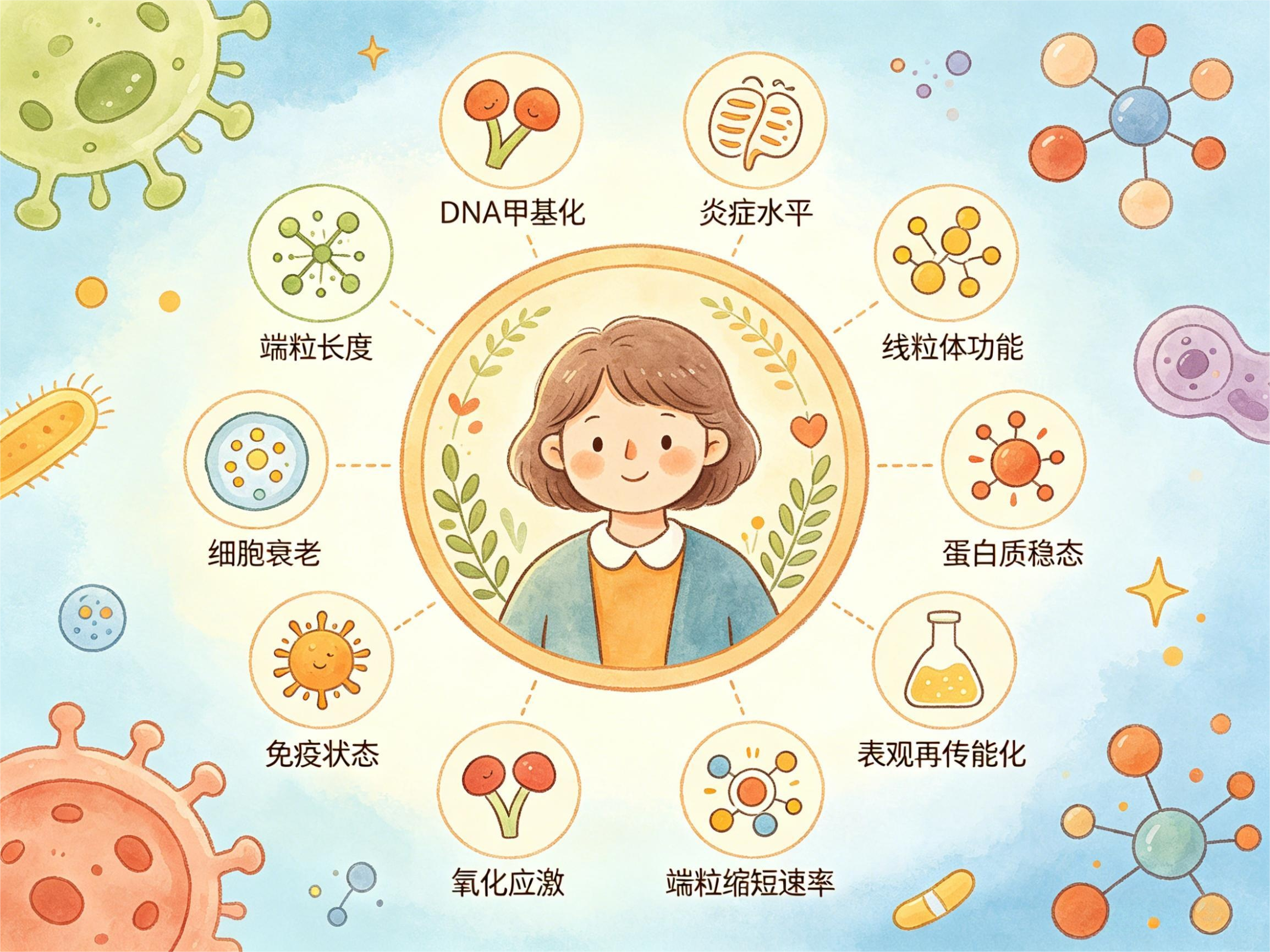 基于 12 个衰老标志物生成的健康画像报告