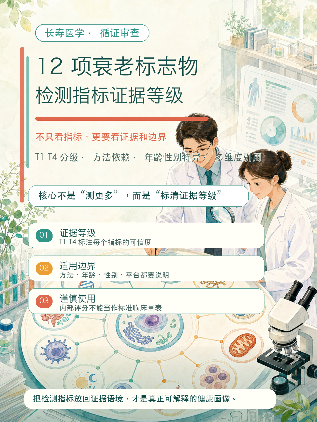 12项衰老标志物检测指标证据等级_附46项指标参考值